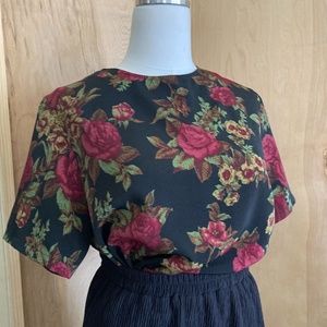 bon worth vintage blouse | women's blouse | floral